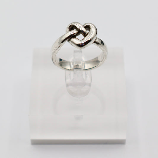 925 Sterling Silver James Avery Heart Knot Ring- Size 6.75