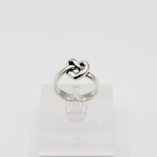 925 Sterling Silver James Avery Heart Knot Ring - Size 8.75