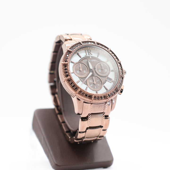 Judith Ripka Bronze Diamonique CZ Chronograph Watch