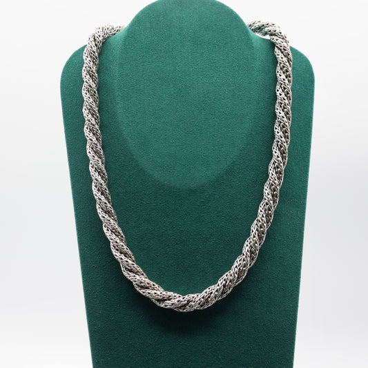 925 Sterling Silver John Hardy Double Strand Twist Rope Necklace - 14 inches