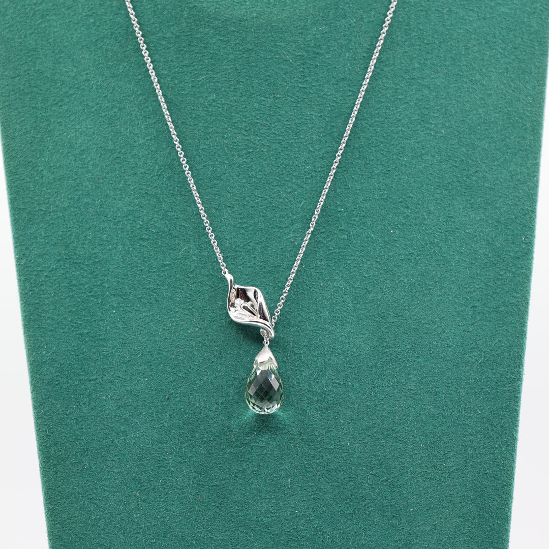 Gabriel & Co. 925 Silver Adjustable Dangle Crystal Necklace