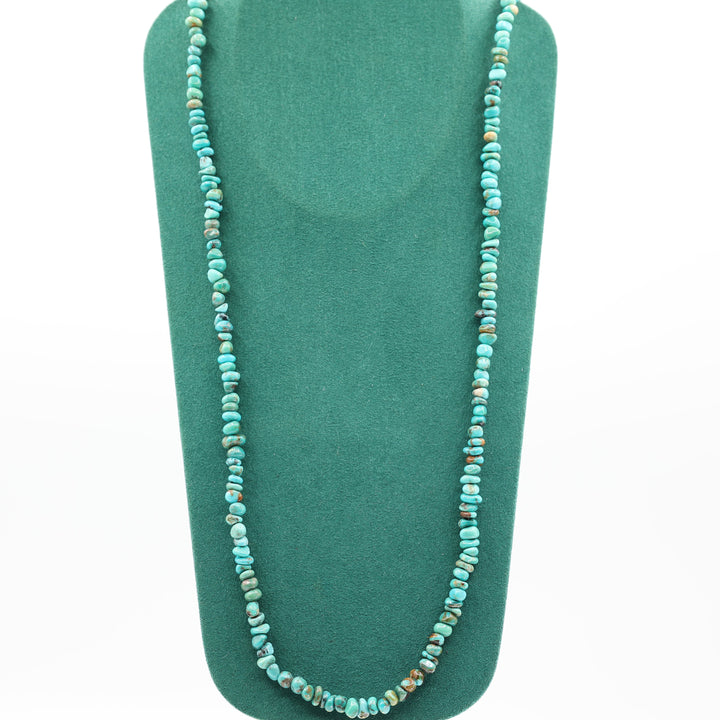 925 Sterling Silver Native Turquoise Nuggets Necklace and Bracelet Set
