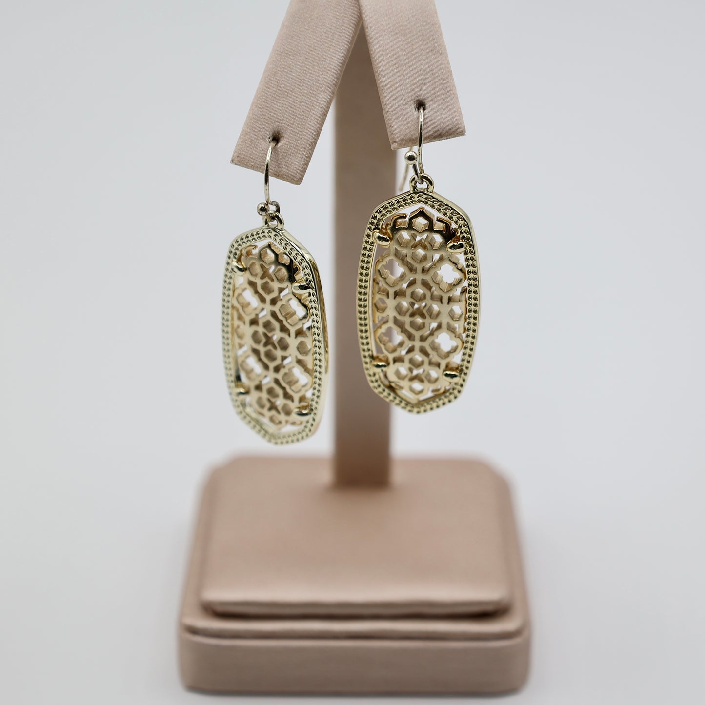 Gold Tone Kendra Scott Filigree Earrings