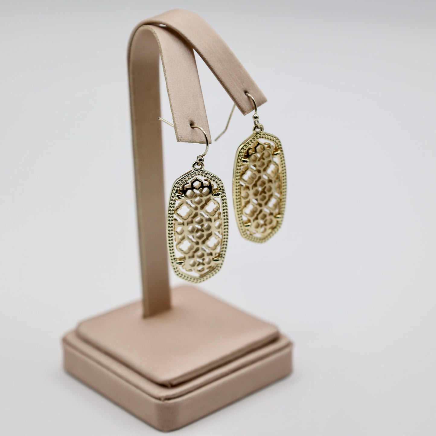 Gold Tone Kendra Scott Filigree Earrings