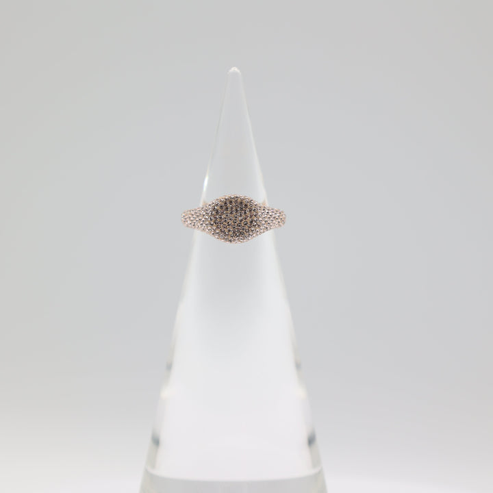 Swarovski Rose Gold Pave Cocktail Ring Size 5.5