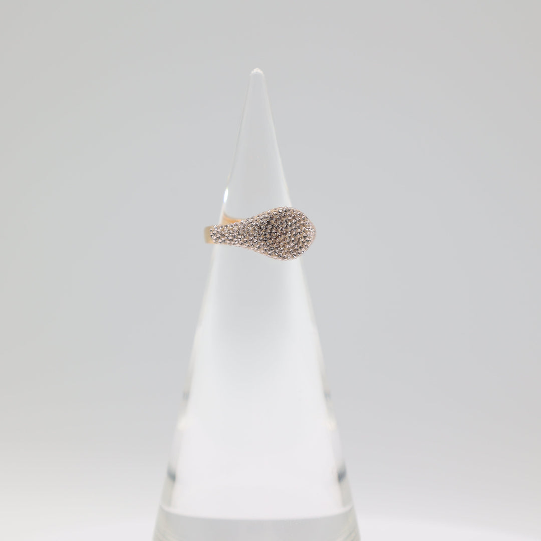 Swarovski Rose Gold Pave Cocktail Ring Size 5.5