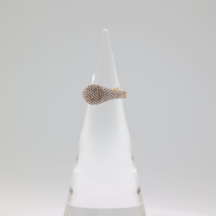 Swarovski Rose Gold Pave Cocktail Ring Size 5.5
