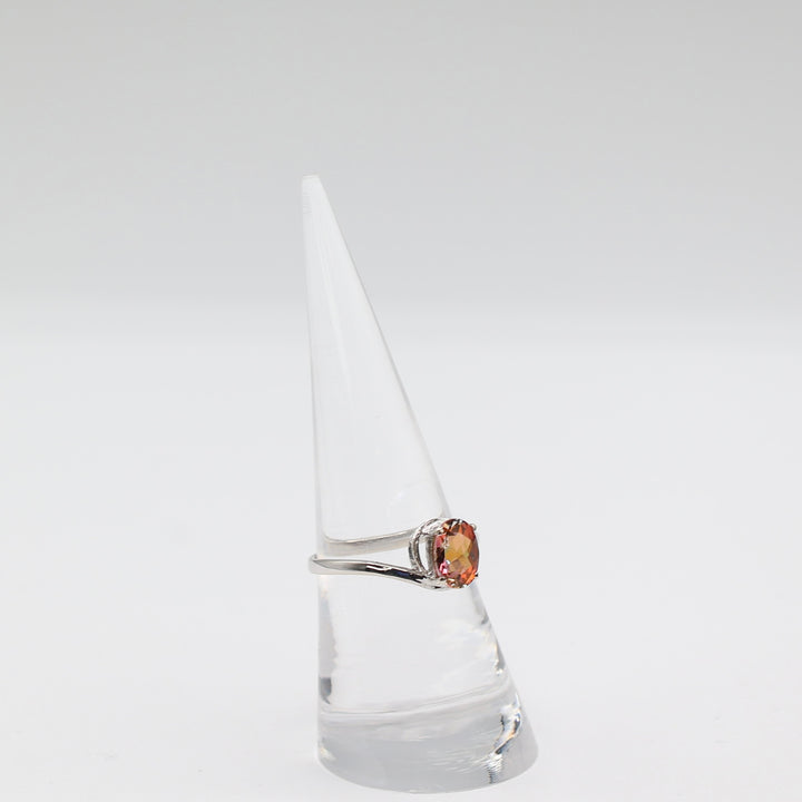 14k White Gold Orange Mystic Topaz Ring - Size 7