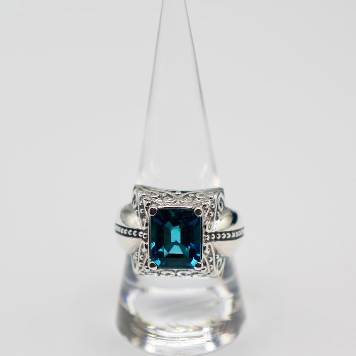 925 Sterling Silver John Hardy Blue Quartz Center - Size 10