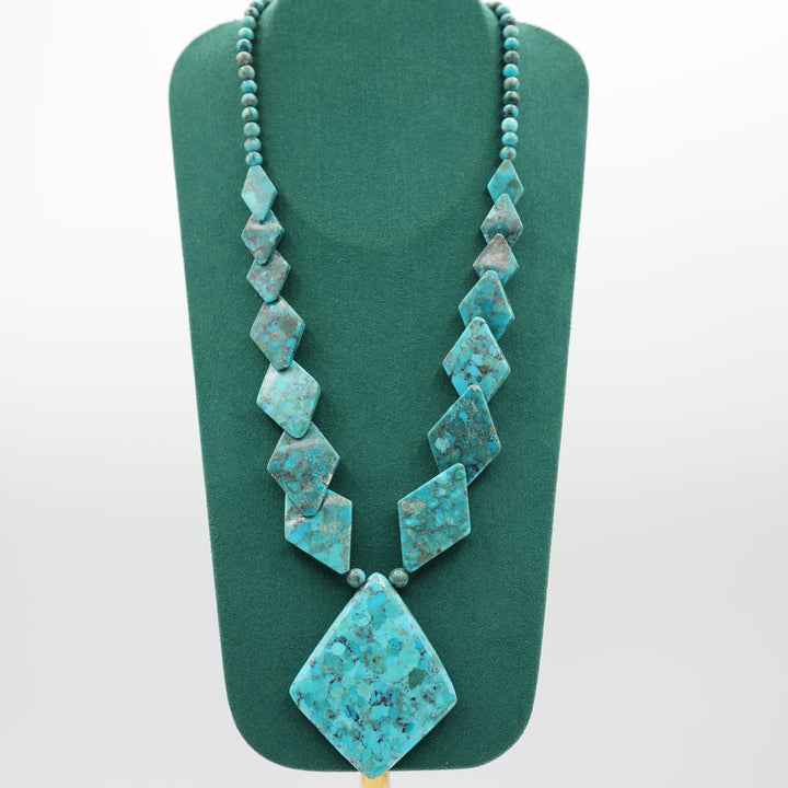 925 Turquoise Necklace 20 Inch Sterling Silver Jewelry