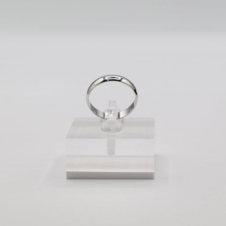 14k White Gold Wedding Band Ring - Size 9.25
