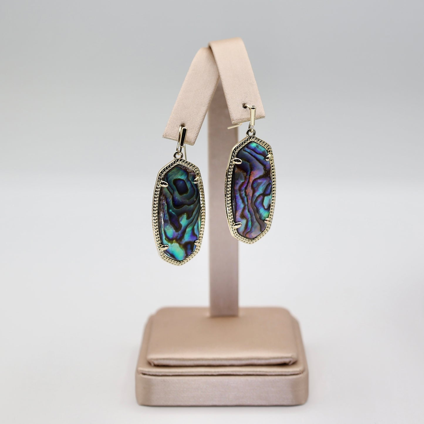 Gold Tone Kendra Scott Elle Drop Abalone Earrings