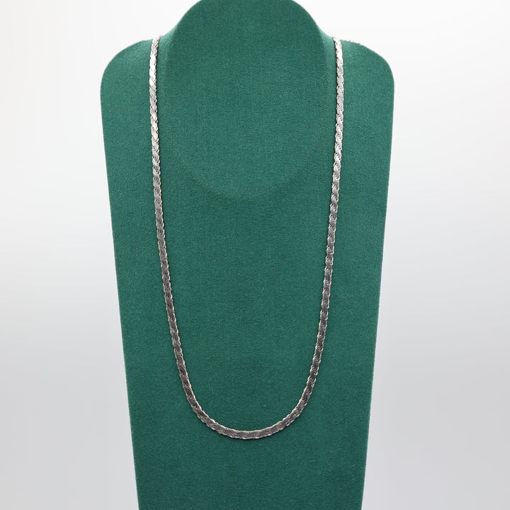 925 Sterling Silver Italy Braided 30 Inch Necklace