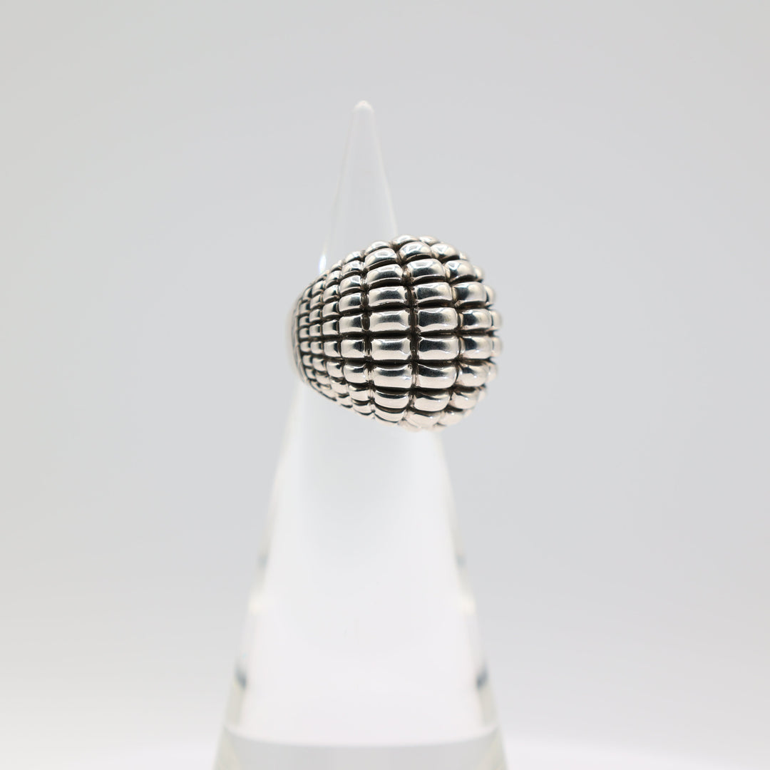John Hardy 925 Sterling Silver Bedeg Large Dome Ring 6.75