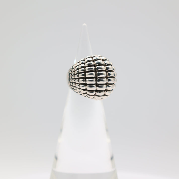 John Hardy 925 Sterling Silver Bedeg Large Dome Ring 6.75