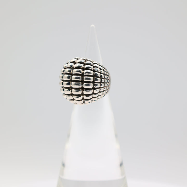 John Hardy 925 Sterling Silver Bedeg Large Dome Ring 6.75