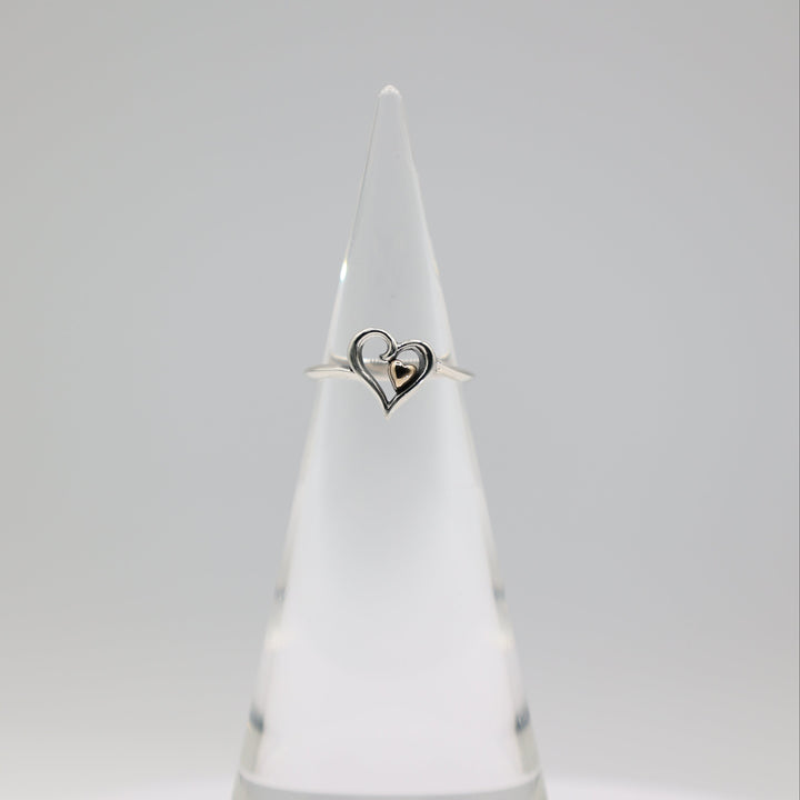 James Avery Joy Of My Heart Ring Sterling Silver 14K Gold