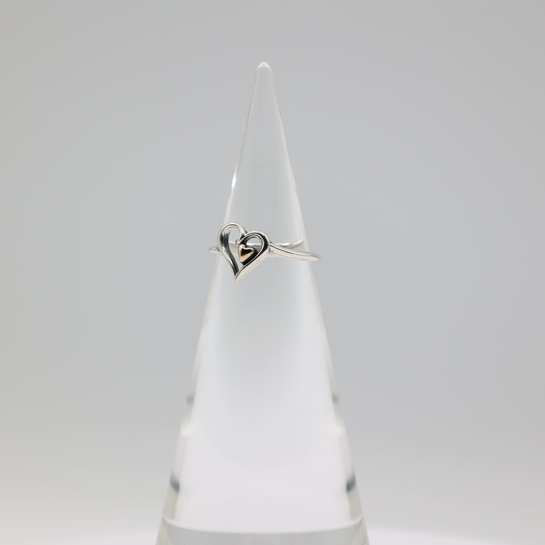 James Avery Joy Of My Heart Ring Sterling Silver 14K Gold