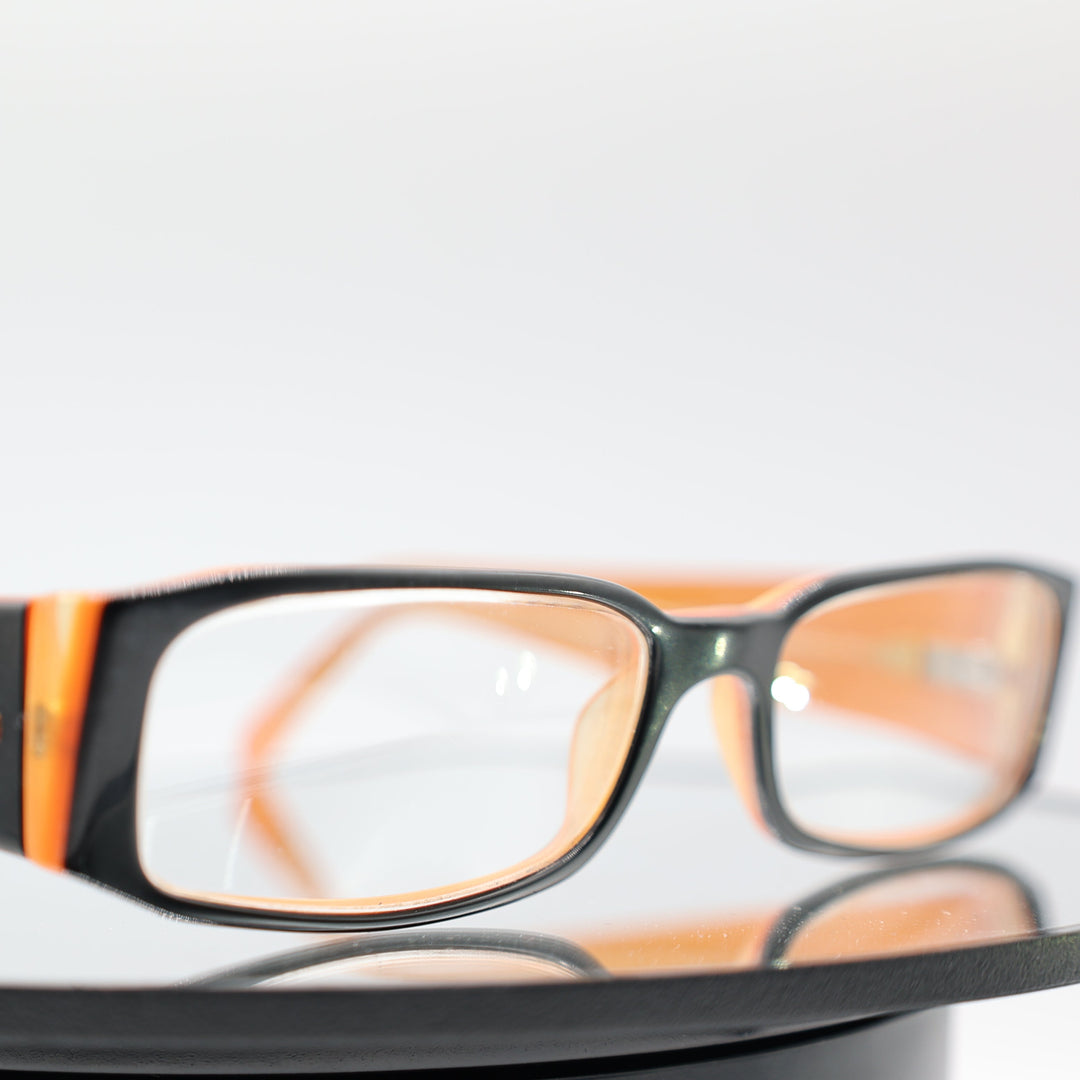 PRADA Black and Orange Oval shaped glasses