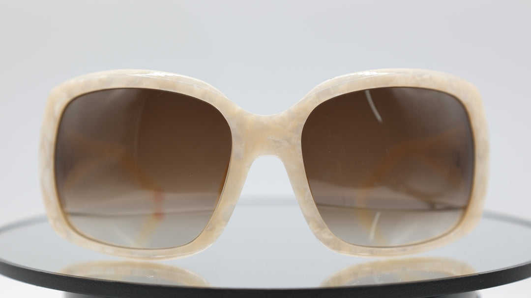 Michele Pearl Beige Square Frame Sunglasses for Women