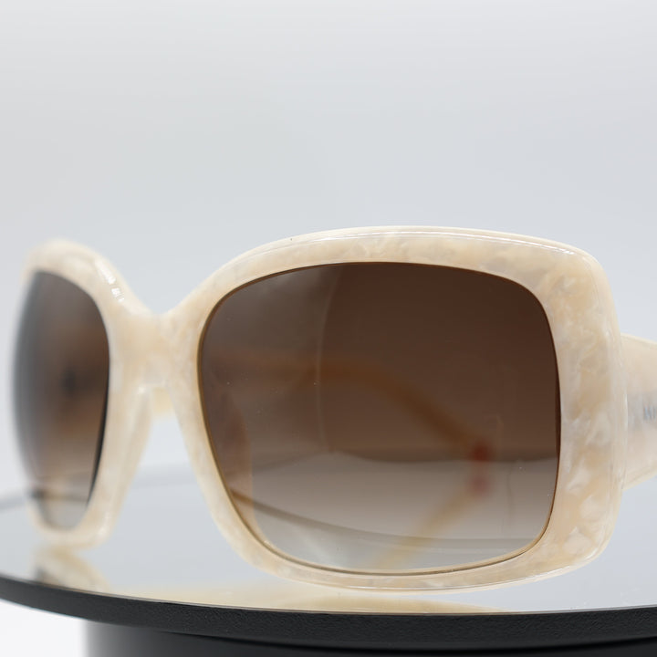 Michele Pearl Beige Square Frame Sunglasses for Women