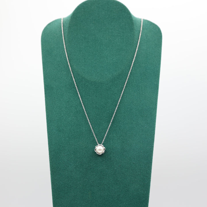 Gabriel & Co. 925 Sterling Silver Swirling Cultured Pearl Pendant Necklace