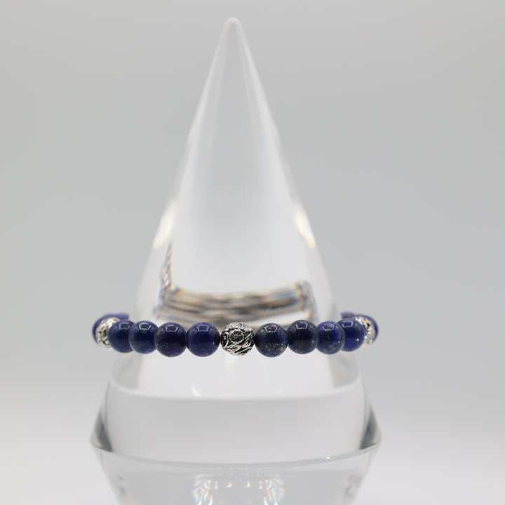 John Hardy JAI 925 Sterling Silver Beaded Blue Lapis Lazuli Toggle Bracelet