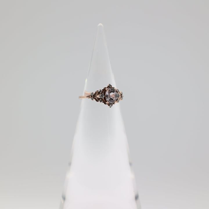 14K Yellow Gold Pink Sapphire And Diamond Accents Ring Size 6