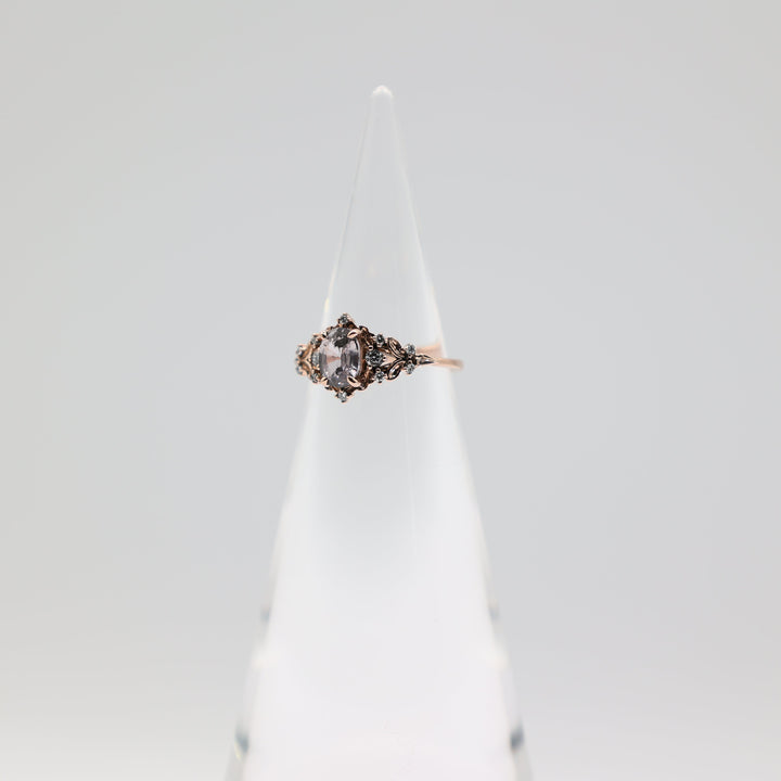 14K Yellow Gold Pink Sapphire And Diamond Accents Ring Size 6