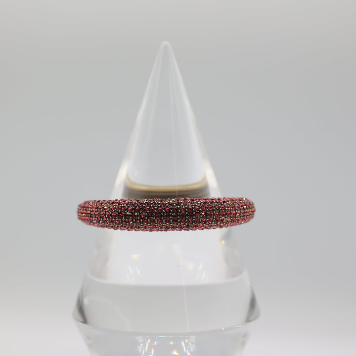 Heidi Daus Pink Crystal Hinged Bracelet Elegant Designer Jewelry