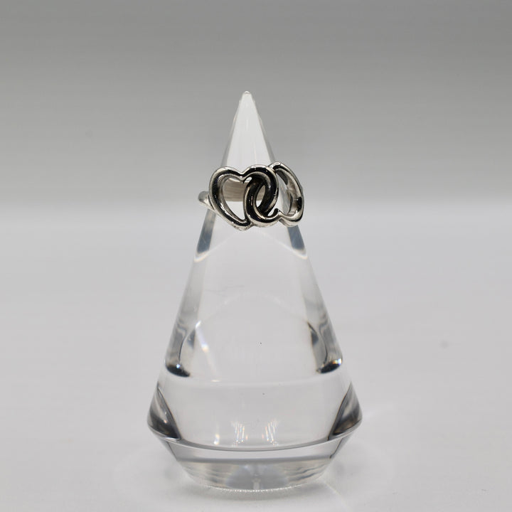 925 Sterling Silver James Avery "Two Hearts Together" Ring - Size 4.5