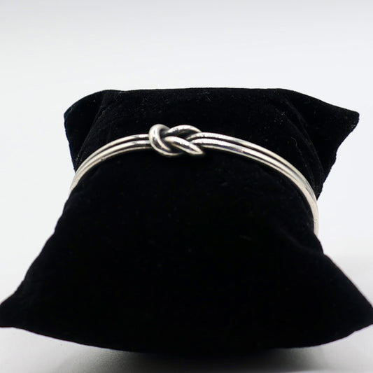 925 Sterling Silver James Avery Retired Lovers Knot Bangle Bracelet