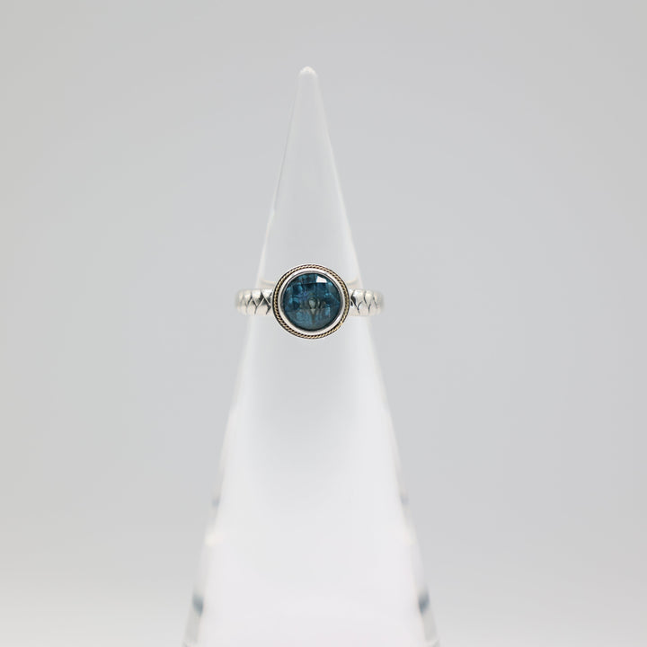 Effy 925 Sterling Silver Blue Topaz Ring With 18K Yellow Gold Accent Size 7