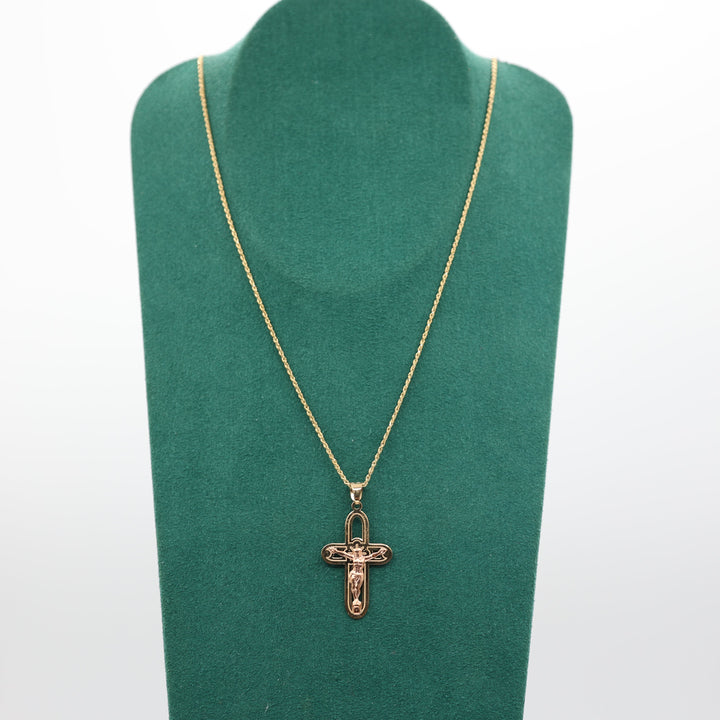 10K Yellow Gold Religious Pendant Necklace For Faith 20 Inches