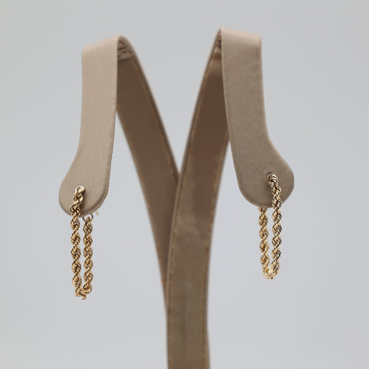 14K Yellow Gold Hoop Earrings 1 Inch Diameter Classic Jewelry For Every Day