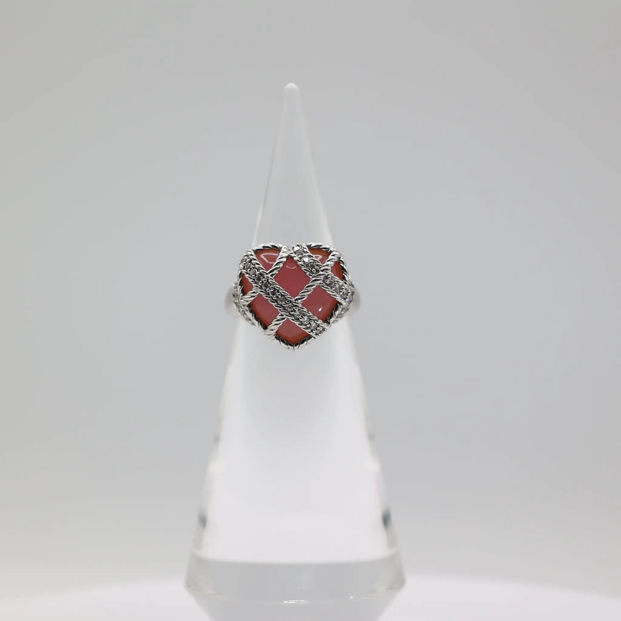 Judith Ripka Sterling Heart Pink Quartz Ring – Annie McConnell's ...