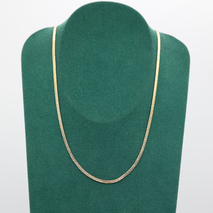 14K Yellow Gold Herringbone Chain - 15 in.
