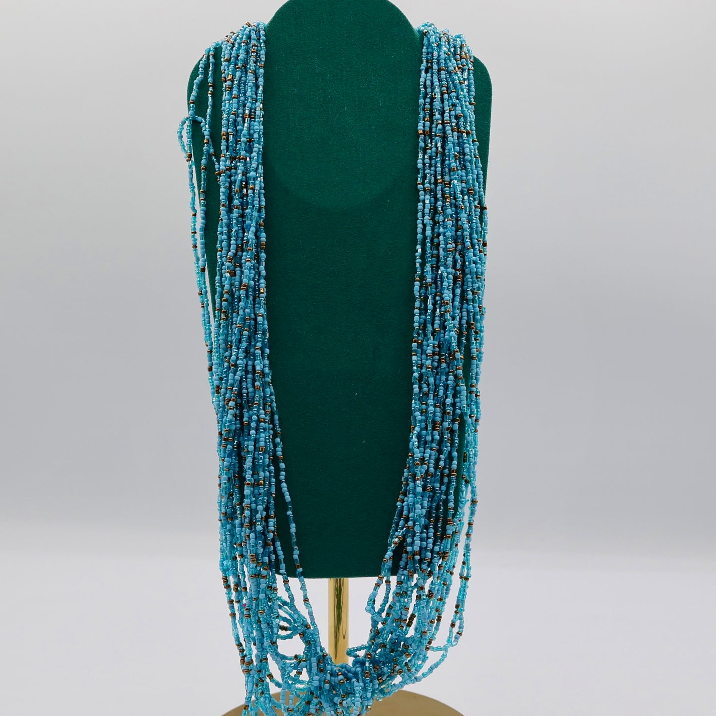 Turquoise Multi-Strand Beaded Necklace - 35 inches