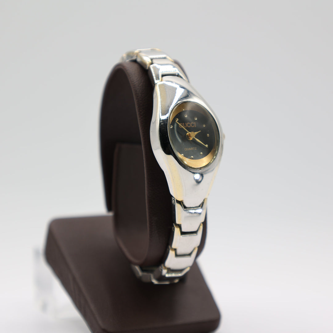 SOLD Gucci Quartz Gold Accented Black Dial Luxury Watch