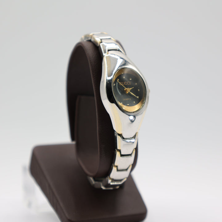SOLD Gucci Quartz Gold Accented Black Dial Luxury Watch