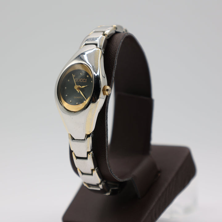 SOLD Gucci Quartz Gold Accented Black Dial Luxury Watch