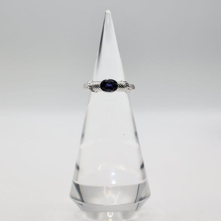 925 Sterling Silver Judith Ripka Blue Amethyst Ring - Size 8.75