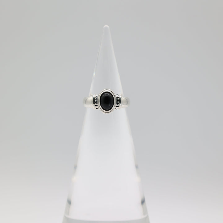 James Avery Retired 925 Sterling Silver Black Onyx Ring Size 7