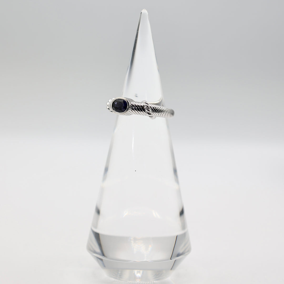 925 Sterling Silver Judith Ripka Blue Amethyst Ring - Size 8.75