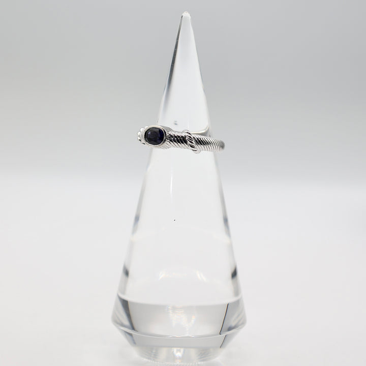 925 Sterling Silver Judith Ripka Blue Amethyst Ring - Size 8.75