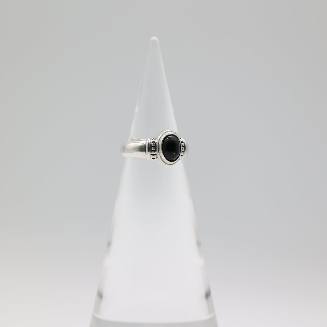 James Avery Retired 925 Sterling Silver Black Onyx Ring Size 7