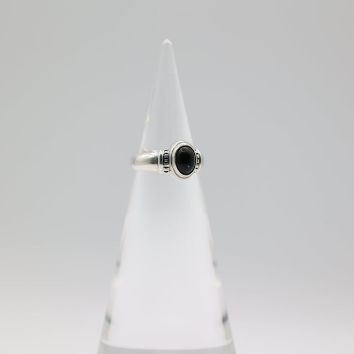 James Avery Retired 925 Sterling Silver Black Onyx Ring Size 7