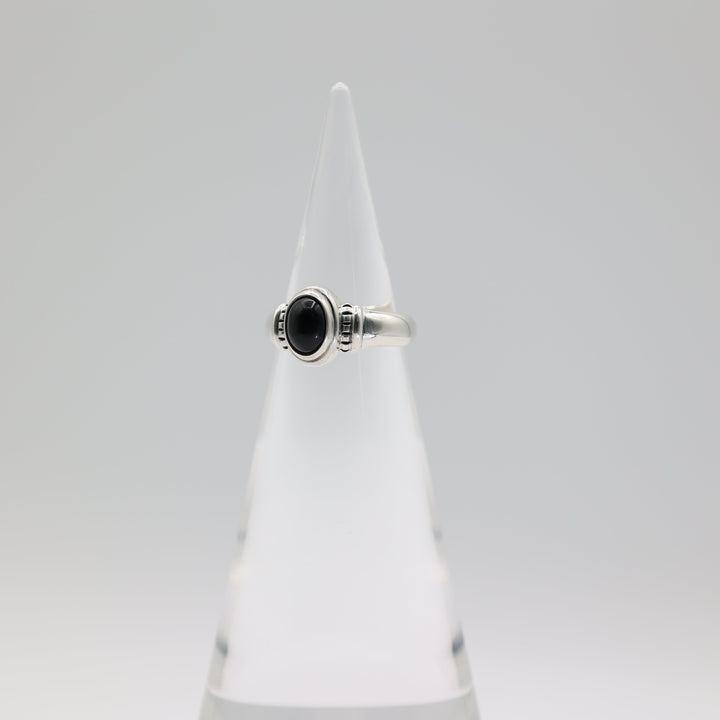 James Avery Retired 925 Sterling Silver Black Onyx Ring Size 7