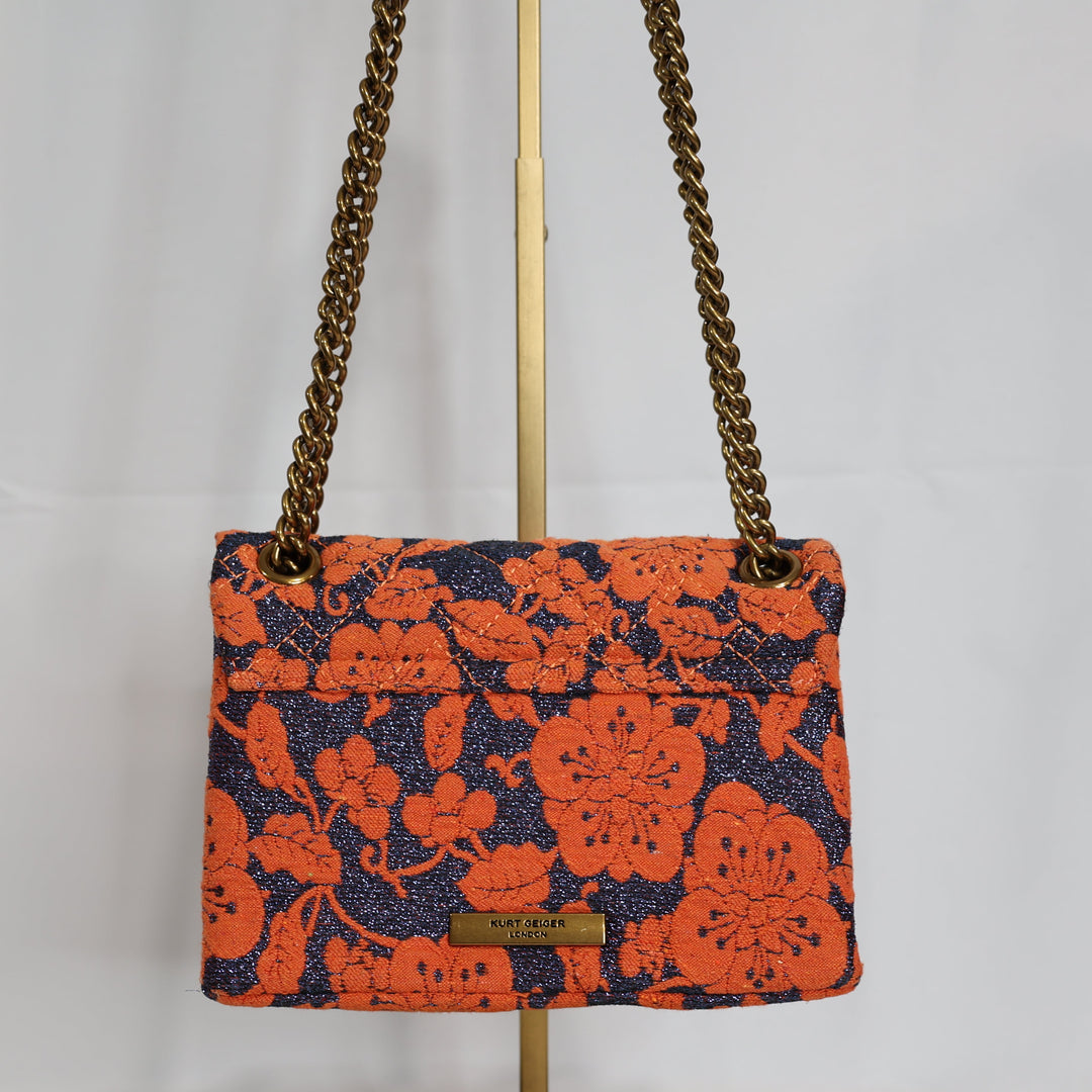Kurt Geiger London Mini Kensington Embellished Jacquard Shoulder Bag