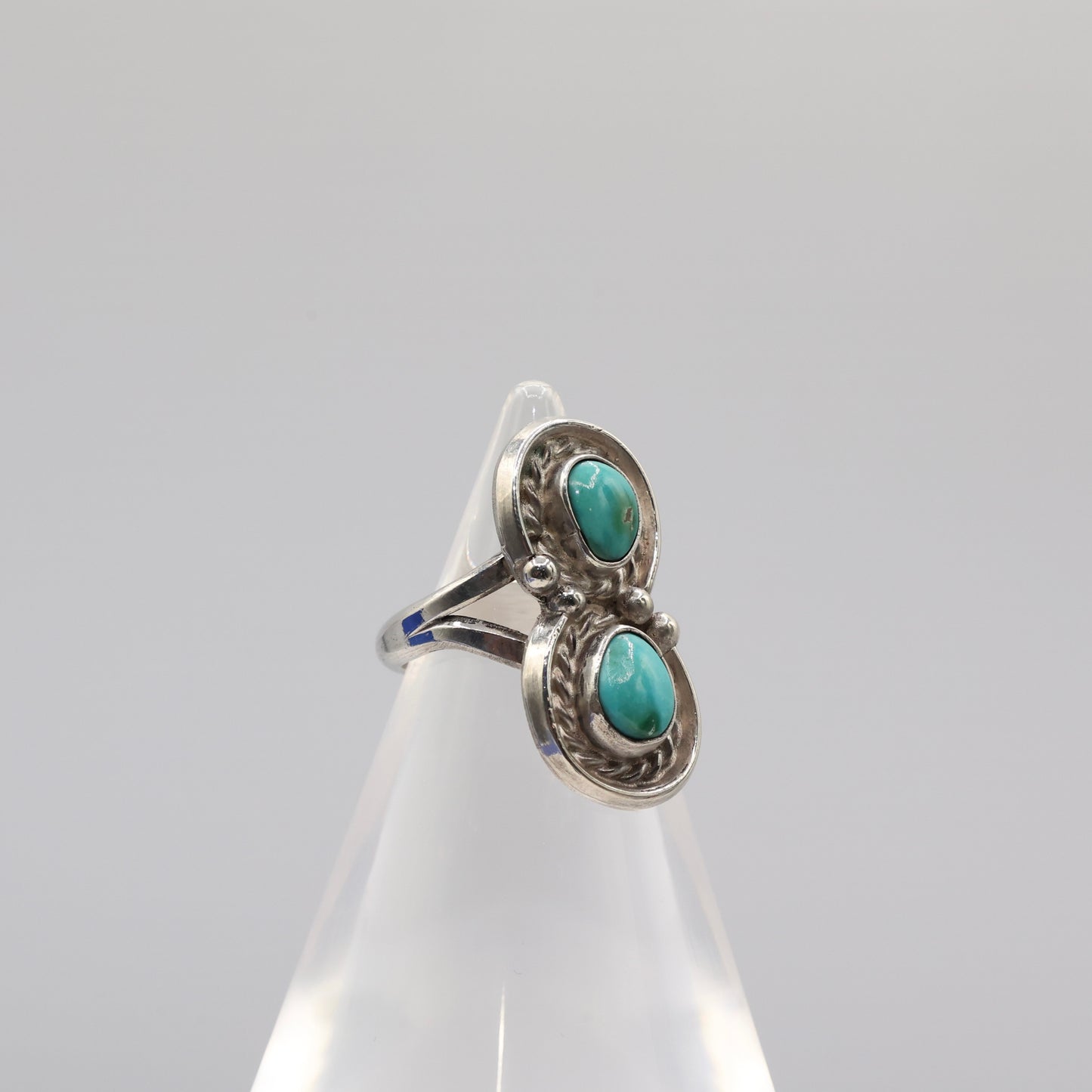 925 Silver Turquoise Ring Size 5